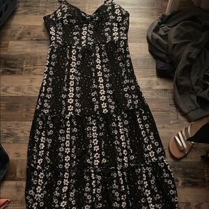 Floral Black Maxi Dress
